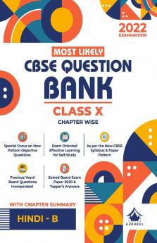 Most likely Question Bank - Hindi (B): CBSE Class 10 for 2022 Examination