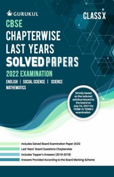 Chapterwise Last Years Solved Papers: CBSE Class 10 for 2022 Examination