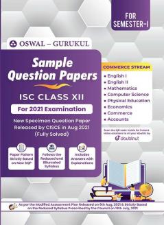 Sample Question Papers for ISC Commerce Class 12 Semester I Exam 2021
