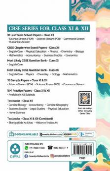 10 Last Years Solved Papers - Humanities Stream : CBSE Class 12 for 2022 Examination