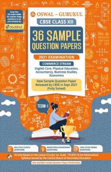 36 Sample Question Papers Commerce Stream : CBSE Class 12 for Term-I November 2021 Examination