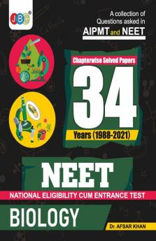 Biology NEET 34 Previous Years Solved Papers Book NTA 34 Previous Year NEET Questions and Solutions Best NEET 2022 Preparation Book Revised Edition Every NTA Neet 34 Years Biology Questions