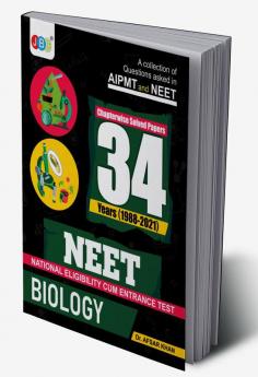 Biology NEET 34 Previous Years Solved Papers Book NTA 34 Previous Year NEET Questions and Solutions Best NEET 2022 Preparation Book Revised Edition Every NTA Neet 34 Years Biology Questions