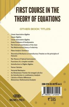 First Course in the Theory of Equations