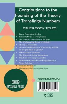 Contributions to the Founding of the Theory of Transfinite Numbers