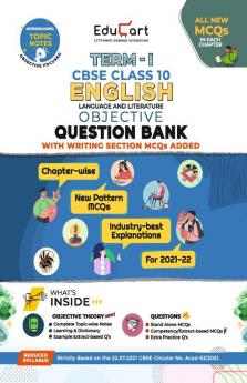 Educart TERM 1 ENGLISH MCQ Class 10 Question Bank Book 2022 (Based on New MCQs Type Introduced in 2nd Sep 2021 CBSE Sample Paper)