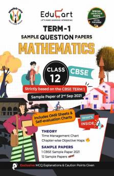 Educart CBSE Term 1 MATHEMATICS Sample Papers Class 12 MCQ Book For Dec 2021 Exam (Based on 2nd Sep CBSE Sample Paper 2021)