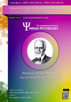 THE INTERNATIONAL JOURNAL OF INDIAN PSYCHOLOGY VOLUME 9 ISSUE 4 Booklet no. 5