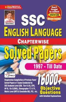 SSC English Language Chapterwise Solved Papers- 1997-Till Date-  16000+ Objective Questions