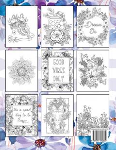 Blooming Flora Adult Coloring Book: A Floral Collection with 50 Stress Relieving Flower Designs for Relaxation: 1 (The Floral Garden)