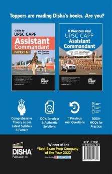 11 Previous Year UPSC CAPF Assistant Commandant (2022 - 2012) Solved Papers I & II with 5 Practice Sets 2nd Edition | CAPF AC Exam 2023 | Central Armed Police Forces | PYQs | General Studies & Descriptive Paper