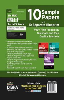 Super 10 CBSE Class 10 Social Science 2023 Exam Sample Papers with 2021-22 Previous Year Solved Papers CBSE Sample Paper & 2020 Topper Answer Sheet | 10 Blueprints for 10 Papers | Solutions with marking scheme |