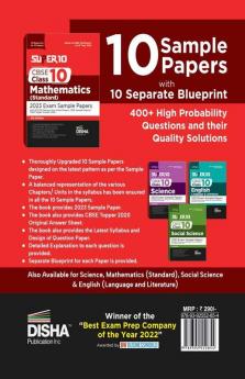 Super 10 CBSE Class 10 Mathematics (Standard) 2023 Exam Sample Papers with 2021-22 Previous Year Solved Papers CBSE Sample Paper & 2020 Topper Answer Sheet | 10 Blueprints for 10 Papers | Solutions with marking scheme |