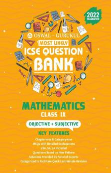 Oswal - Gurukul Mathematics Most Likely Question Bank : ICSE Class 9 Sem II Exam 2022