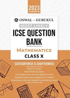 Oswal - Gurukul Mathematics Most Likely Question Bank : ICSE Class 10 For 2023 Exam