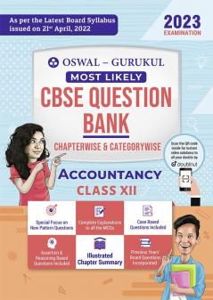 Oswal - Gurukul Accountancy Most Likely Question Bank : CBSE Class 12 for 2023 Exam