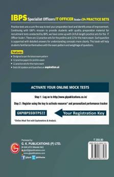 IBPS 2022 : Specialist Officers - IT Officer Scale I (Preliminary & Mains) - 24 Practice Sets