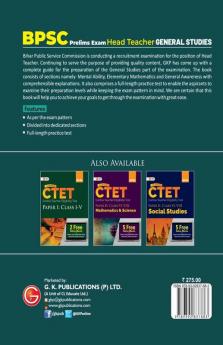 BPSC 2022 : Head Teacher - General Studies Guide