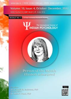 THE INTERNATIONAL JOURNAL OF INDIAN PSYCHOLOGY (VOLUME 10 ISSUE 4) Booklet 11