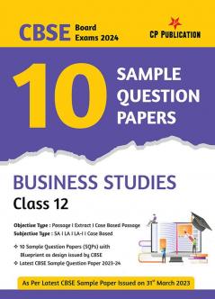CBSE 10 Sample Question Papers Class 12 Business Studies for 2023 Board Exam