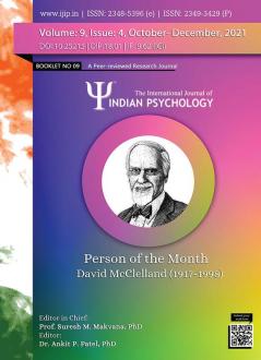 THE INTERNATIONAL JOURNAL OF INDIAN PSYCHOLOGY VOLUME 9 ISSUE 4 Booklet no. 9