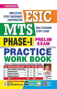 ESIC MTS Phase - 1  Prelim Exam Practice Work Book