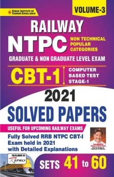 Railway NTPC CBT 1 2021 Solved Papers Volume-3 (Set 41-60)