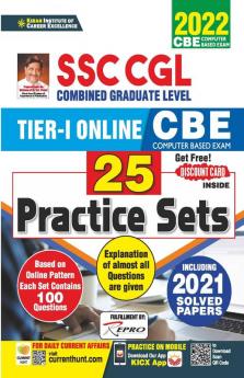 SSC CGL Tier-I Online CBE 25 Practice Sets Including 2021 Solved Papers