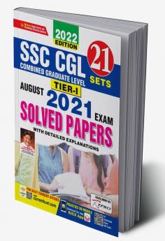 SSC CGL TIER- 1 August 2021 Exam Solved Papers (2022 Edition)- 21 SETS