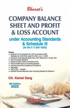 Company Balance Sheet and Profit & Loss Account under Accounting Standards & Schedule III (for the F. Y. 2021-2022)