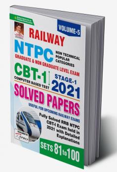 Railway NTPC CBT- 1 STAGE- 1 2021 Solved Paper Volume 5 Sets 81 To 100