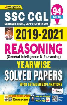 SSC CGL 2019 to 2021 Reasoning (General Intelligence & Reasoning) Tier- I & Tier- II Yearwise Solved Papers