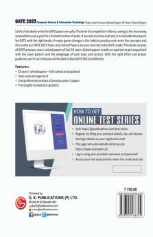 GATE 2023 : Computer Science and Information Technology - 33 Years' Topic wise Previous Solved Papers by GKP