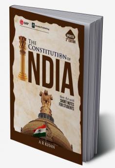 The Constitution of India Bare Act with Short Notes for Students 3ed by A R Khan