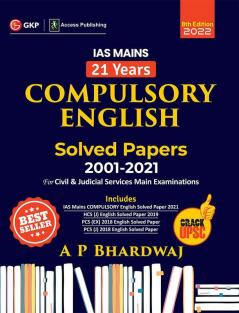 IAS Mains : Compulsory English - 21 Years Solved Papers 2001-2021 8e (395/-)
