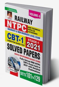 Railway NTPC CBT 1  Stage- 1 2021 Solved Paper Volume 6 (Sets 101 to 129)