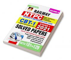 Railway NTPC CBT 1  Stage- 1 2021 Solved Paper Volume 6 (Sets 101 to 129)