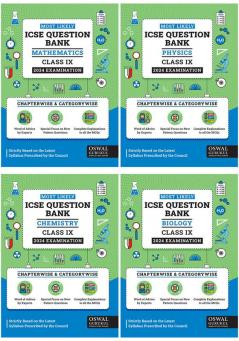 Most Likely ICSE Question Bank Class 9 Bundles (Set of 4) : Physics Chemistry Maths & Biology for Exam 2024