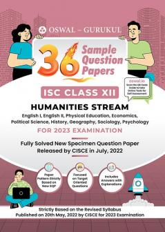 Oswal - Gurukul 36 Sample Question Papers for Humanities Stream : ISC Class 12 Exam 2023