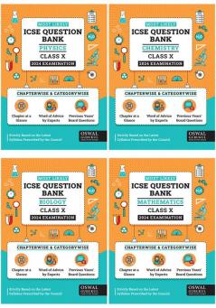 Most Likely ICSE Question Bank Class 10 Bundles (Set of 4) : Physics Chemistry Maths & Biology for Exam 2024