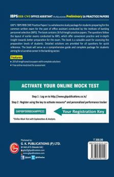 IBPS 2022 : RRB-CWE Office Assistant (Multipurpose) Preliminary -26 Practice Papers