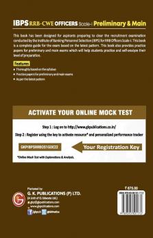 IBPS 2022 : RRB-CWE Officers Scale I Preliminary & Main - Guide