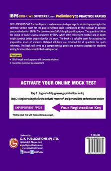 IBPS 2022 : RRB-CWE Officers Scale I Preliminary - 26 Practice Papers
