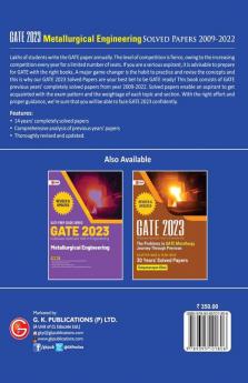 GATE 2023 : Metallurgical Engineering - Solved Papers (2009-2022) By GKP