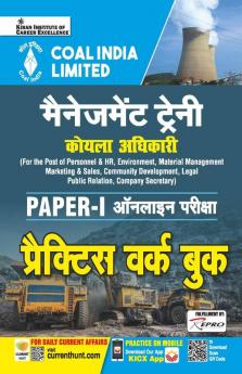 Coal India Limited Management Trainee Koyla Adhikari Paper- 1 Online Exam-  Practice Work Book