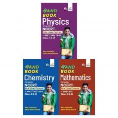 Combo of HandBooks of Physics Chemistry & Mathematics for JEE Main| Advanced | CBSE Class 11 & 12 - Complete NCERT in One Liner Format | Extract of ... | Powered with Tips | Tricks | Techniques |