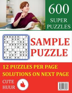 Beginner Sudoku: 600 Easy Puzzles