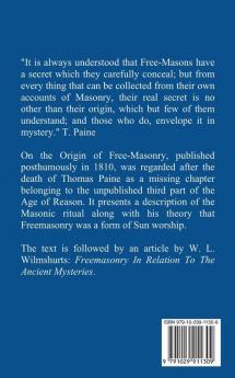 On the origin of free-masonry