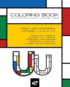 Coloring Book - Alphabet Mondrian Style