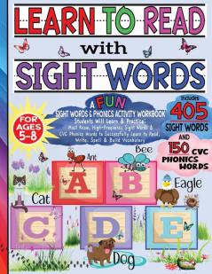 Learn to Read with Sight Words & Phonics Activity Workbook